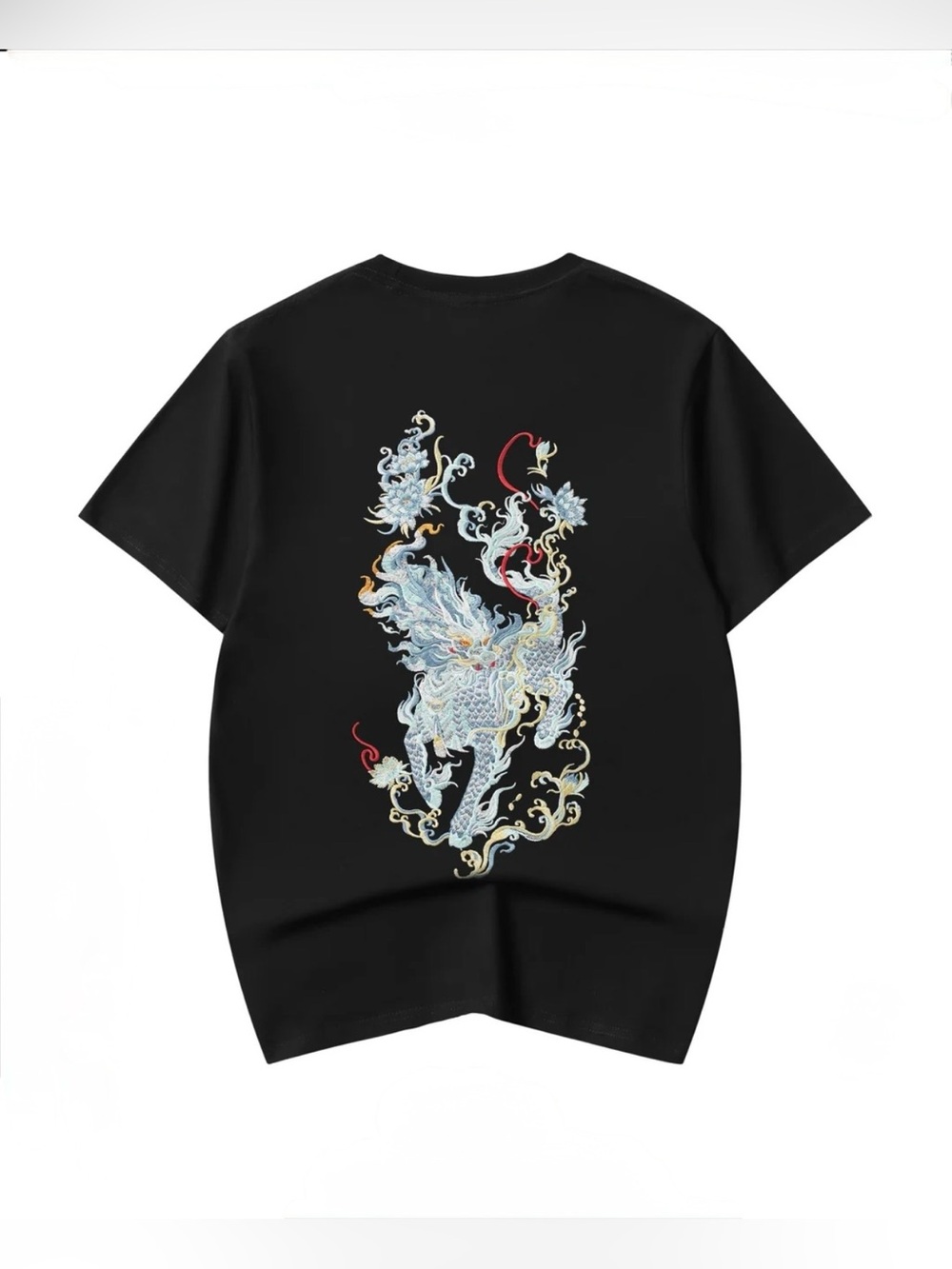 NIEPCE Men's XL Black Embroidered Graphic T-Shirt Short Sleeve XL (ET-517)